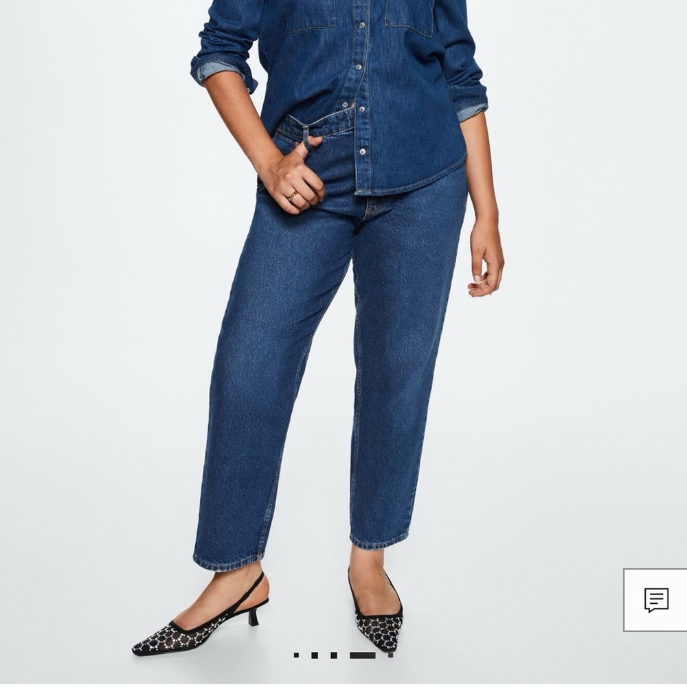 Mango High Waist Mom Fit Jeans Size 22 NWT